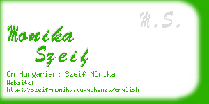 monika szeif business card